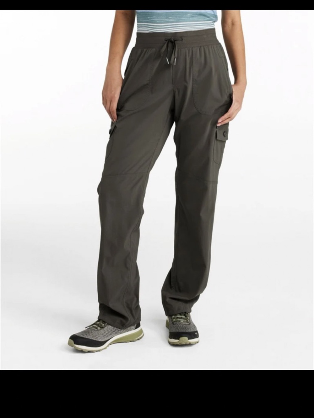 L.L. Bean XS Vista Camp Pants, Quick Dry Straight-Leg Cargo Dk. Taupe LNC $89 - Picture 2 of 12